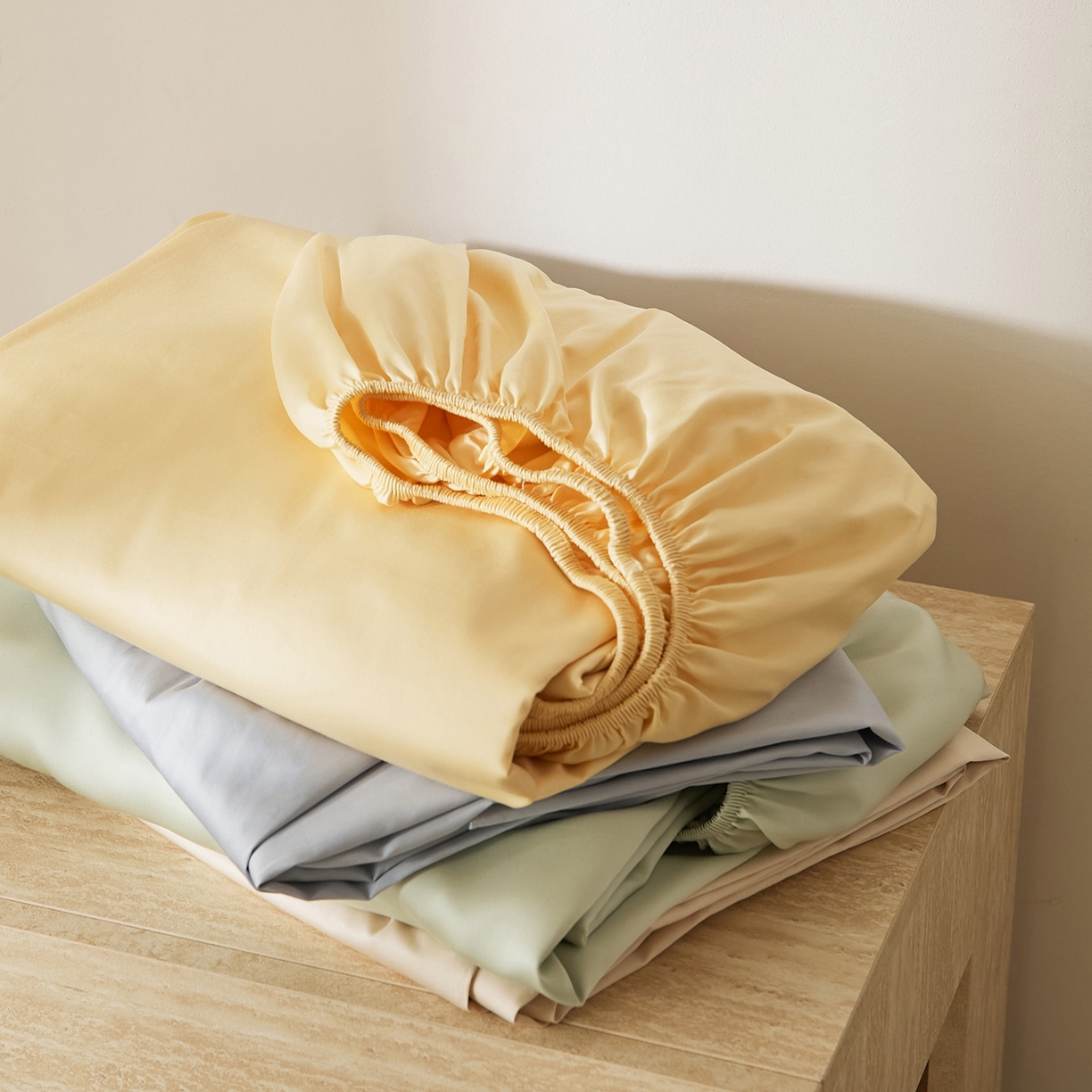 91家纺网 家纺一手货源 找家纺 EH家居 2026新款长绒棉安缦之境单品系列单床笠 组合图仅供展示