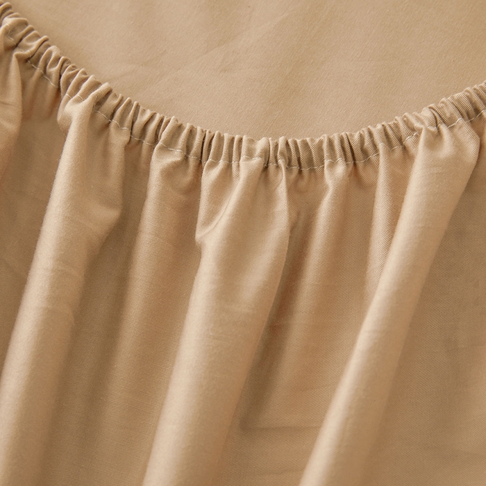 91家纺网 家纺一手货源 找家纺 名优家纺 2026新款纯色高密全棉纯棉床笠单床笠床笠单件 浅卡其