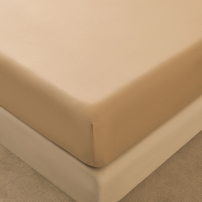 91家纺网 家纺一手货源 找家纺 名优家纺 2026新款纯色高密全棉纯棉床笠单床笠床笠单件 浅卡其