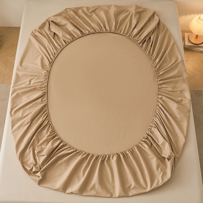 91家纺网 家纺一手货源 找家纺 名优家纺 2026新款纯色高密全棉纯棉床笠单床笠床笠单件 浅卡其