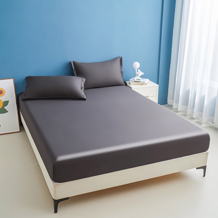 91家纺网 家纺一手货源 找家纺 名优家纺 2026新款纯色高密全棉纯棉床笠单床笠床笠单件 石墨黑