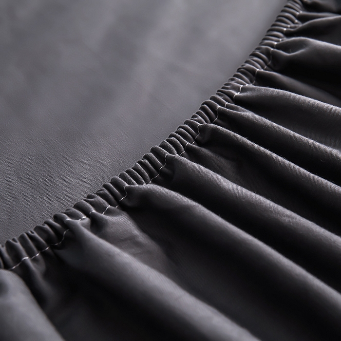 91家纺网 家纺一手货源 找家纺 名优家纺 2026新款纯色高密全棉纯棉床笠单床笠床笠单件 石墨黑