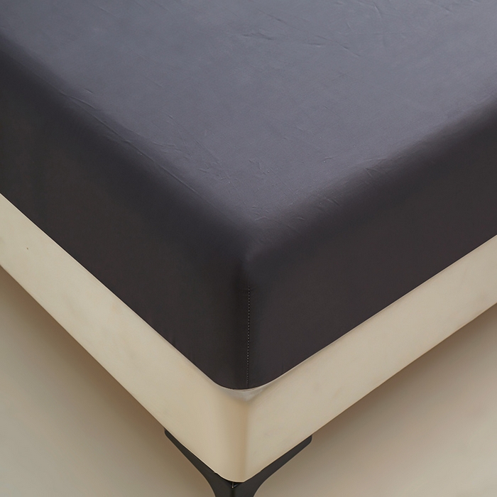 91家纺网 家纺一手货源 找家纺 名优家纺 2026新款纯色高密全棉纯棉床笠单床笠床笠单件 石墨黑