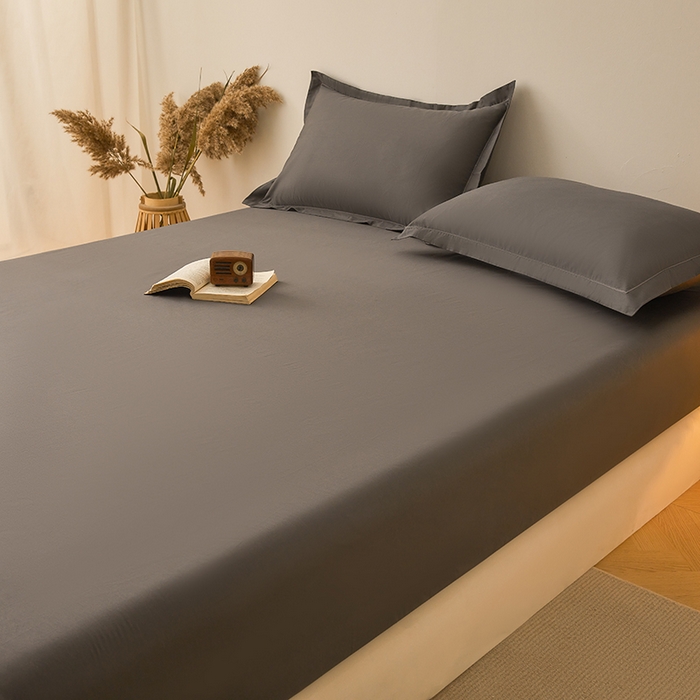 91家纺网 家纺一手货源 找家纺 名优家纺 2026新款纯色高密全棉纯棉床笠单床笠床笠单件 星耀黑