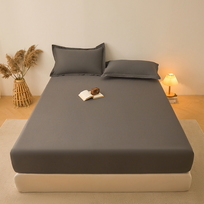 91家纺网 家纺一手货源 找家纺 名优家纺 2026新款纯色高密全棉纯棉床笠单床笠床笠单件 星耀黑