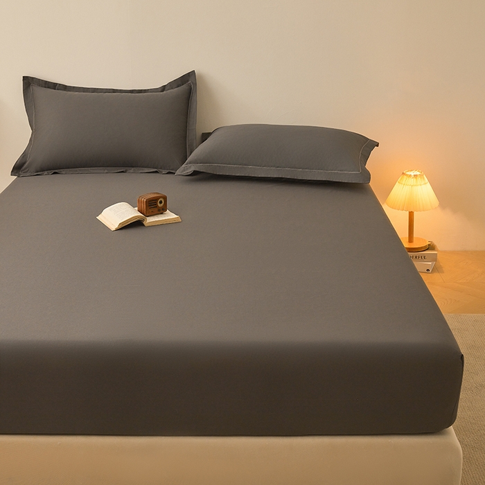 91家纺网 家纺一手货源 找家纺 名优家纺 2026新款纯色高密全棉纯棉床笠单床笠床笠单件 星耀黑