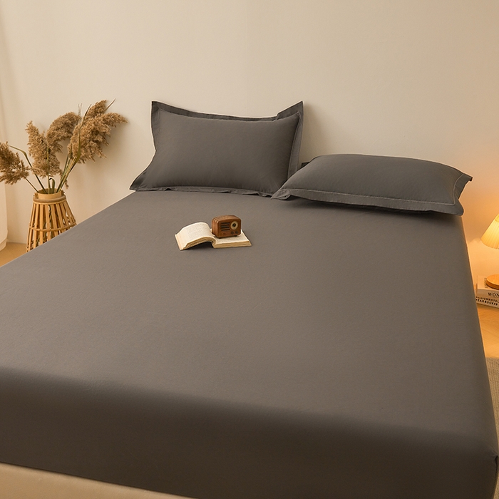 91家纺网 家纺一手货源 找家纺 名优家纺 2026新款纯色高密全棉纯棉床笠单床笠床笠单件 星耀黑