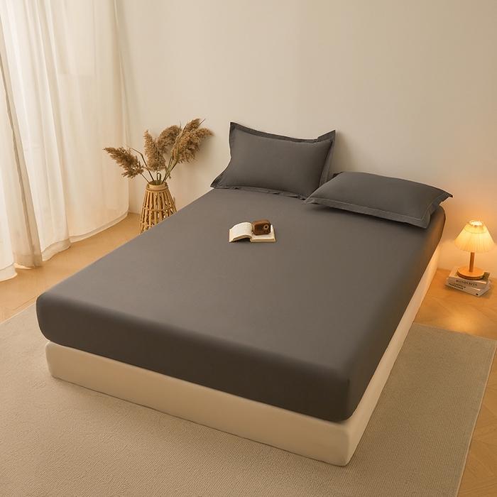 91家纺网 家纺一手货源 找家纺 名优家纺 2026新款纯色高密全棉纯棉床笠单床笠床笠单件 星耀黑