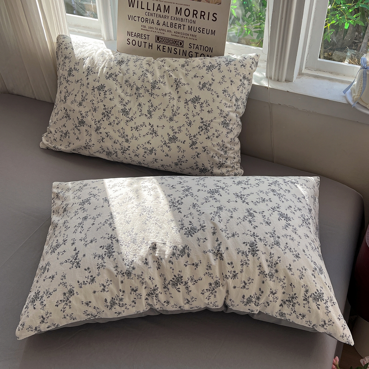 91家纺网 家纺一手货源 找家纺 水墨江南 2026新款加厚仿棉古法水洗棉小布袋款印花四件套 初夏