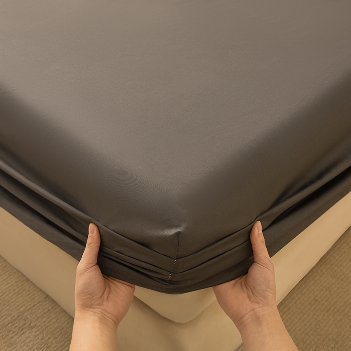 91家纺网 家纺一手货源 找家纺 名优家纺 2026新款纯色高密全棉纯棉床笠单床笠床笠单件 星耀黑