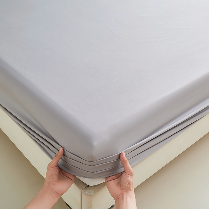 91家纺网 家纺一手货源 找家纺 名优家纺 2026新款纯色高密全棉纯棉床笠单床笠床笠单件 烟雾灰