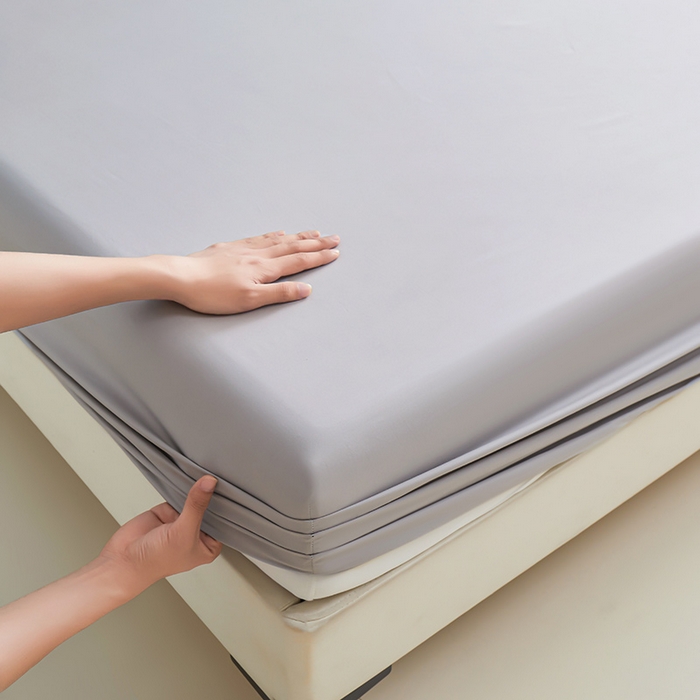 91家纺网 家纺一手货源 找家纺 名优家纺 2026新款纯色高密全棉纯棉床笠单床笠床笠单件 烟雾灰