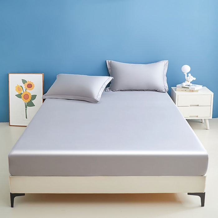 91家纺网 家纺一手货源 找家纺 名优家纺 2026新款纯色高密全棉纯棉床笠单床笠床笠单件 烟雾灰