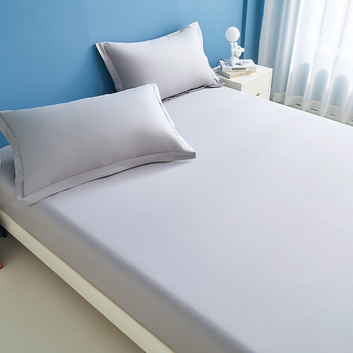 91家纺网 家纺一手货源 找家纺 名优家纺 2026新款纯色高密全棉纯棉床笠单床笠床笠单件 烟雾灰