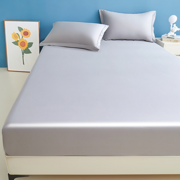 91家纺网 家纺一手货源 找家纺 名优家纺 2026新款纯色高密全棉纯棉床笠单床笠床笠单件 烟雾灰