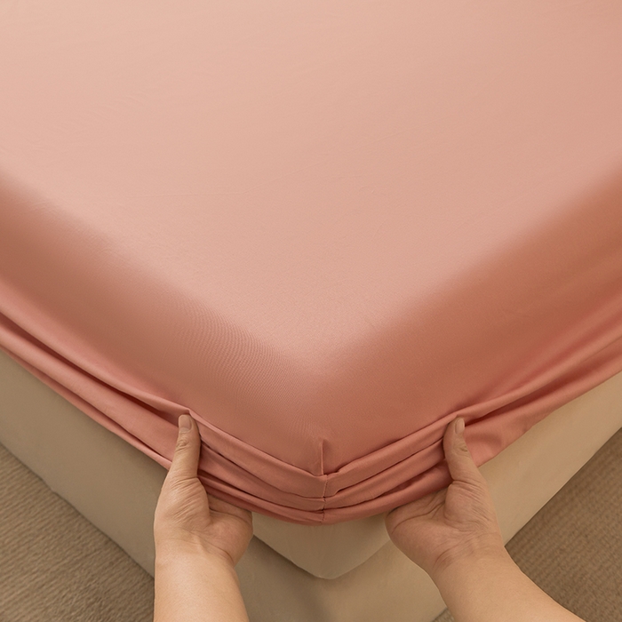 91家纺网 家纺一手货源 找家纺 名优家纺 2026新款纯色高密全棉纯棉床笠单床笠床笠单件 樱花粉