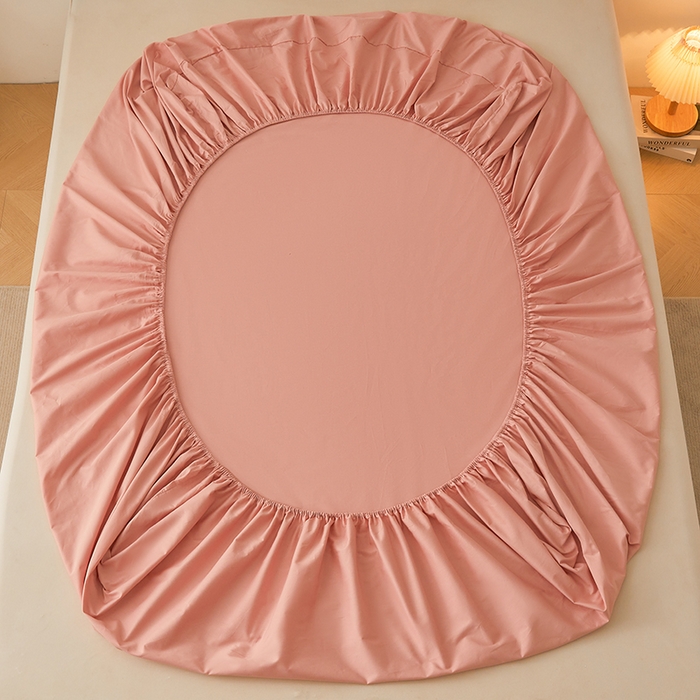 91家纺网 家纺一手货源 找家纺 名优家纺 2026新款纯色高密全棉纯棉床笠单床笠床笠单件 樱花粉