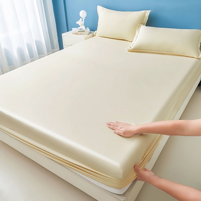 名优家纺 2026新款纯色高密全棉纯棉床笠单床笠床笠单件 珍珠白