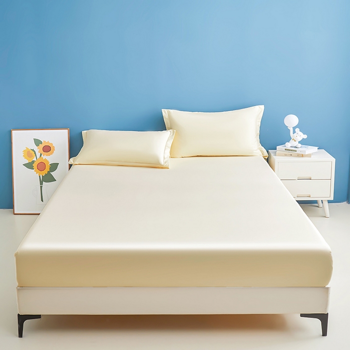 91家纺网 家纺一手货源 找家纺 名优家纺 2026新款纯色高密全棉纯棉床笠单床笠床笠单件 珍珠白