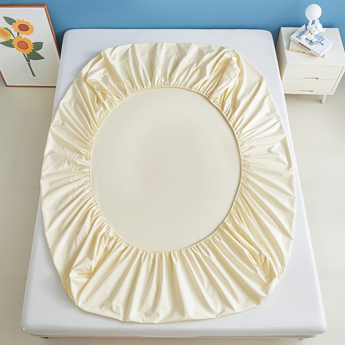 91家纺网 家纺一手货源 找家纺 名优家纺 2026新款纯色高密全棉纯棉床笠单床笠床笠单件 珍珠白