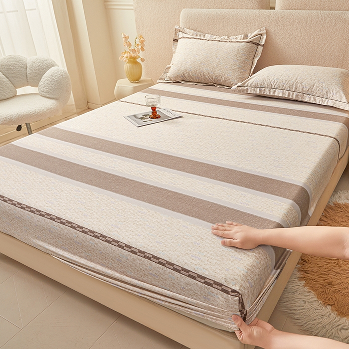 名优家纺 2026新款纯色高密全棉纯棉床笠单床笠床笠单件 初简