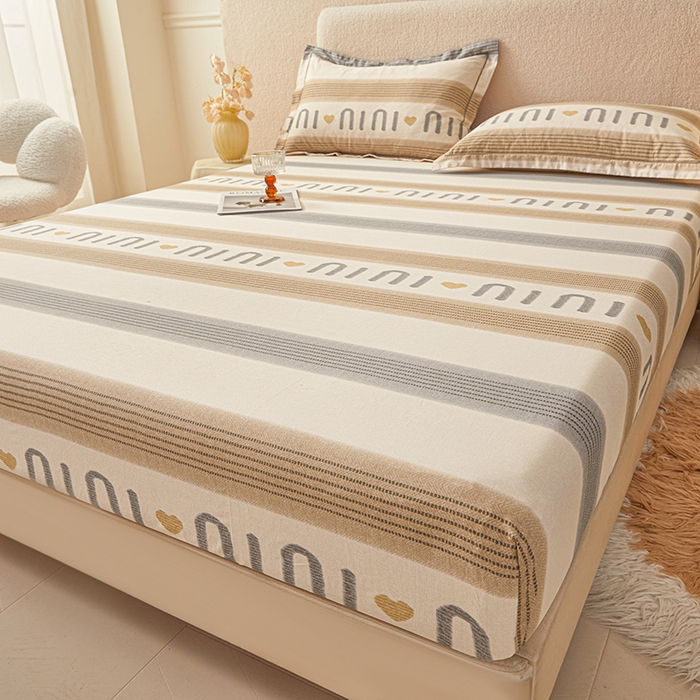 91家纺网 家纺一手货源 找家纺 名优家纺 2026新款纯色高密全棉纯棉床笠单床笠床笠单件 初见-咖