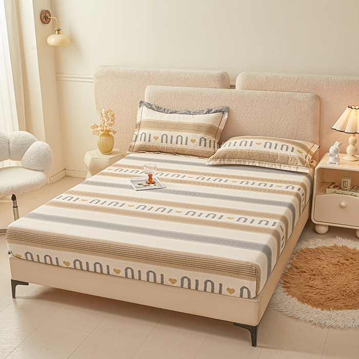 91家纺网 家纺一手货源 找家纺 名优家纺 2026新款纯色高密全棉纯棉床笠单床笠床笠单件 初见-咖