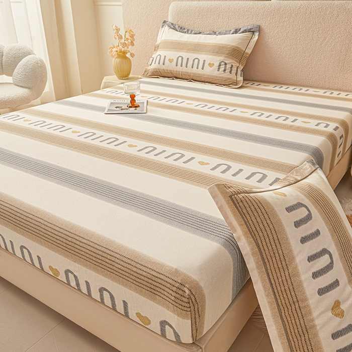 91家纺网 家纺一手货源 找家纺 名优家纺 2026新款纯色高密全棉纯棉床笠单床笠床笠单件 初见-咖