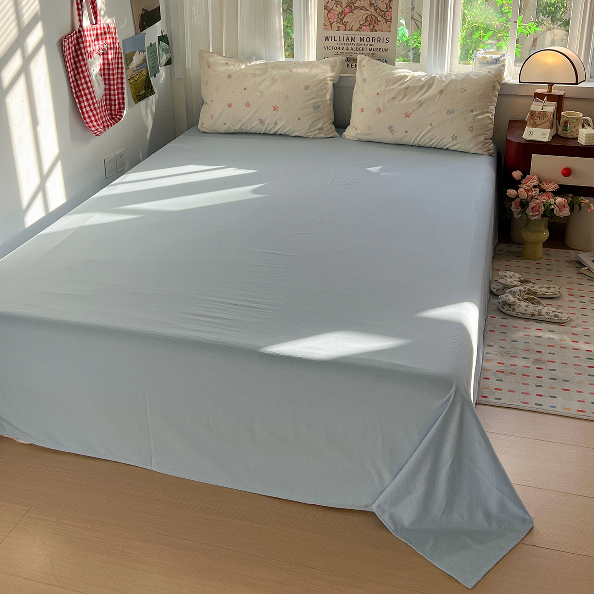 91家纺网 家纺一手货源 找家纺 水墨江南 2026新款加厚仿棉古法水洗棉小布袋款印花四件套 海底乐园