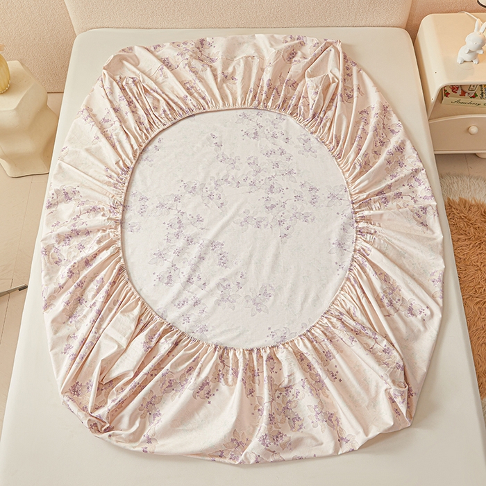 91家纺网 家纺一手货源 找家纺 名优家纺 2026新款纯色高密全棉纯棉床笠单床笠床笠单件 春日序-紫