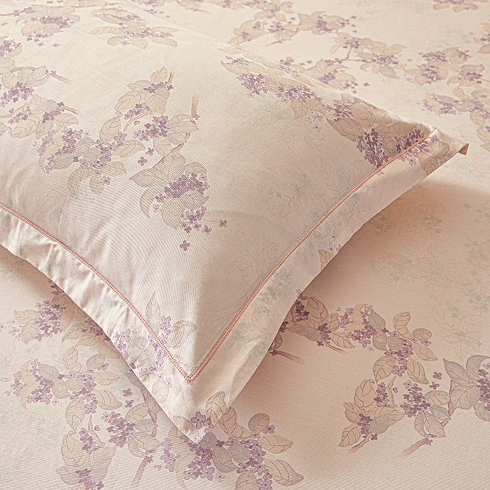 91家纺网 家纺一手货源 找家纺 名优家纺 2026新款纯色高密全棉纯棉床笠单床笠床笠单件 春日序-紫