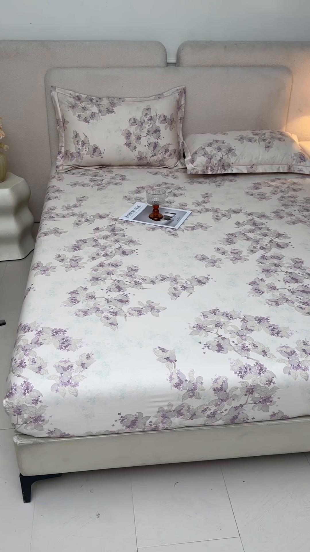 91家纺网 家纺一手货源 找家纺 名优家纺 2026新款纯色高密全棉纯棉床笠单床笠床笠单件 春日序-紫