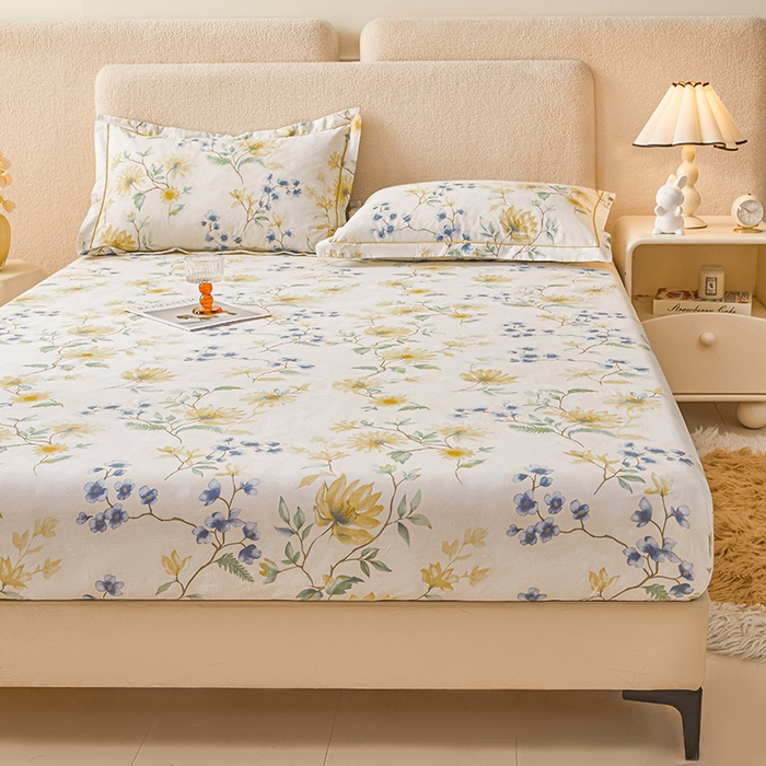 91家纺网 家纺一手货源 找家纺 名优家纺 2026新款纯色高密全棉纯棉床笠单床笠床笠单件 洛颜-蓝