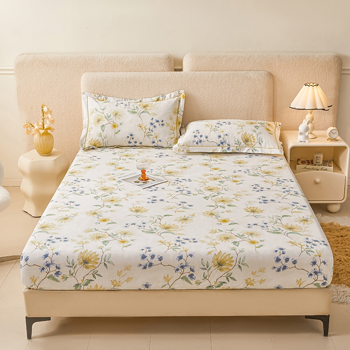 91家纺网 家纺一手货源 找家纺 名优家纺 2026新款纯色高密全棉纯棉床笠单床笠床笠单件 洛颜-蓝