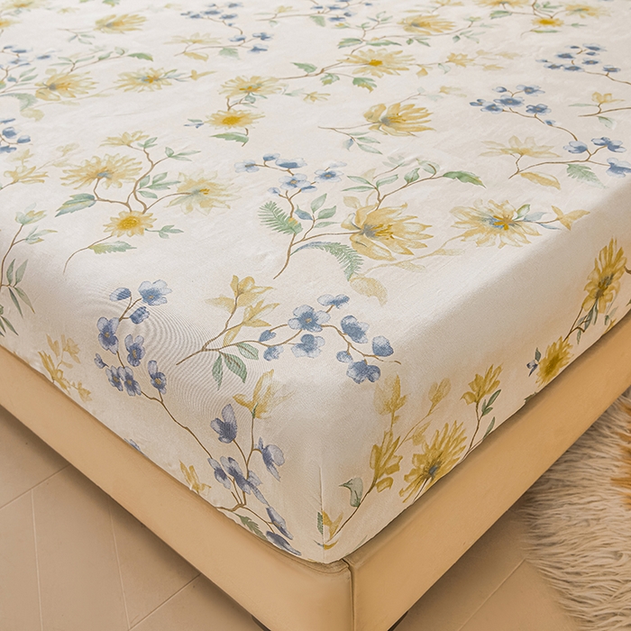 91家纺网 家纺一手货源 找家纺 名优家纺 2026新款纯色高密全棉纯棉床笠单床笠床笠单件 洛颜-蓝