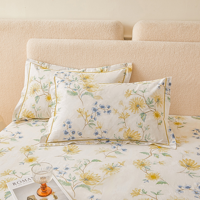 91家纺网 家纺一手货源 找家纺 名优家纺 2026新款纯色高密全棉纯棉床笠单床笠床笠单件 洛颜-蓝