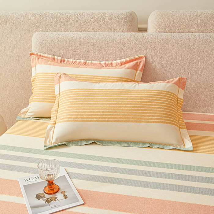 91家纺网 家纺一手货源 找家纺 名优家纺 2026新款纯色高密全棉纯棉床笠单床笠床笠单件 暖冬-桔