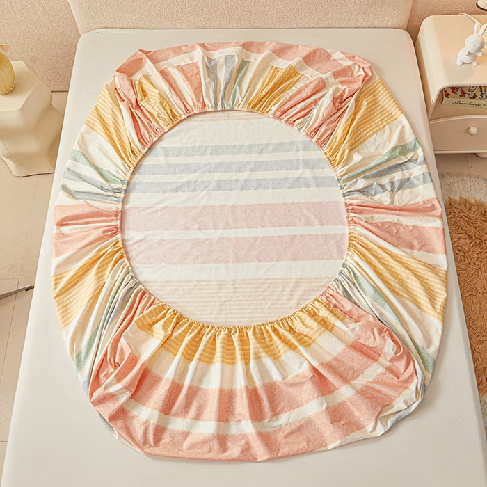 91家纺网 家纺一手货源 找家纺 名优家纺 2026新款纯色高密全棉纯棉床笠单床笠床笠单件 暖冬-桔