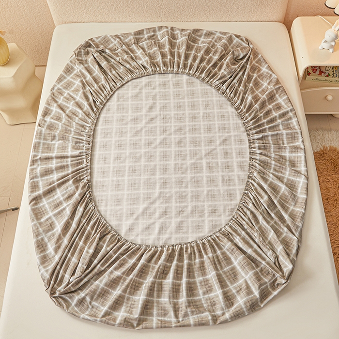 91家纺网 家纺一手货源 找家纺 名优家纺 2026新款纯色高密全棉纯棉床笠单床笠床笠单件 软麻-咖