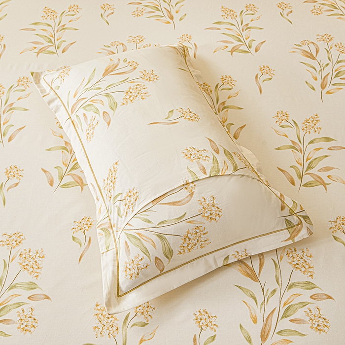 91家纺网 家纺一手货源 找家纺 名优家纺 2026新款纯色高密全棉纯棉床笠单床笠床笠单件 森野花簇-绿