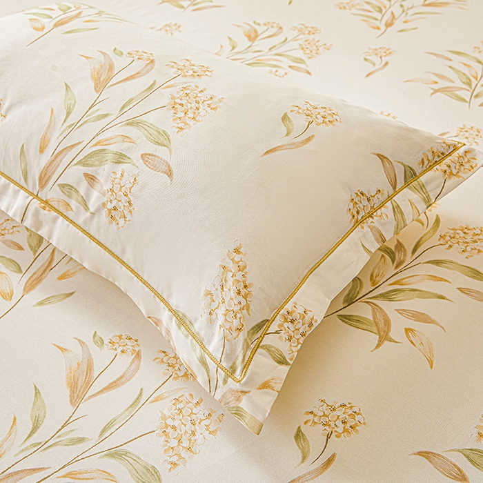 91家纺网 家纺一手货源 找家纺 名优家纺 2026新款纯色高密全棉纯棉床笠单床笠床笠单件 森野花簇-绿