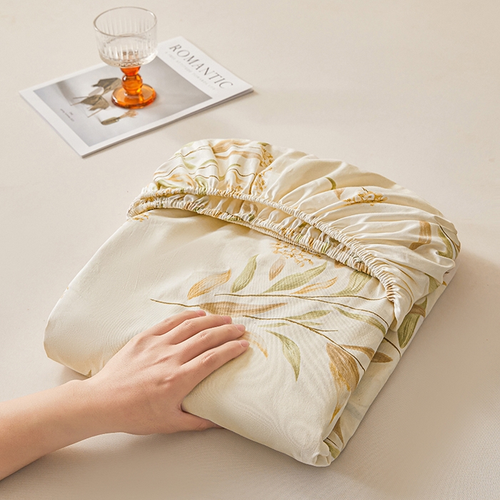 91家纺网 家纺一手货源 找家纺 名优家纺 2026新款纯色高密全棉纯棉床笠单床笠床笠单件 森野花簇-绿