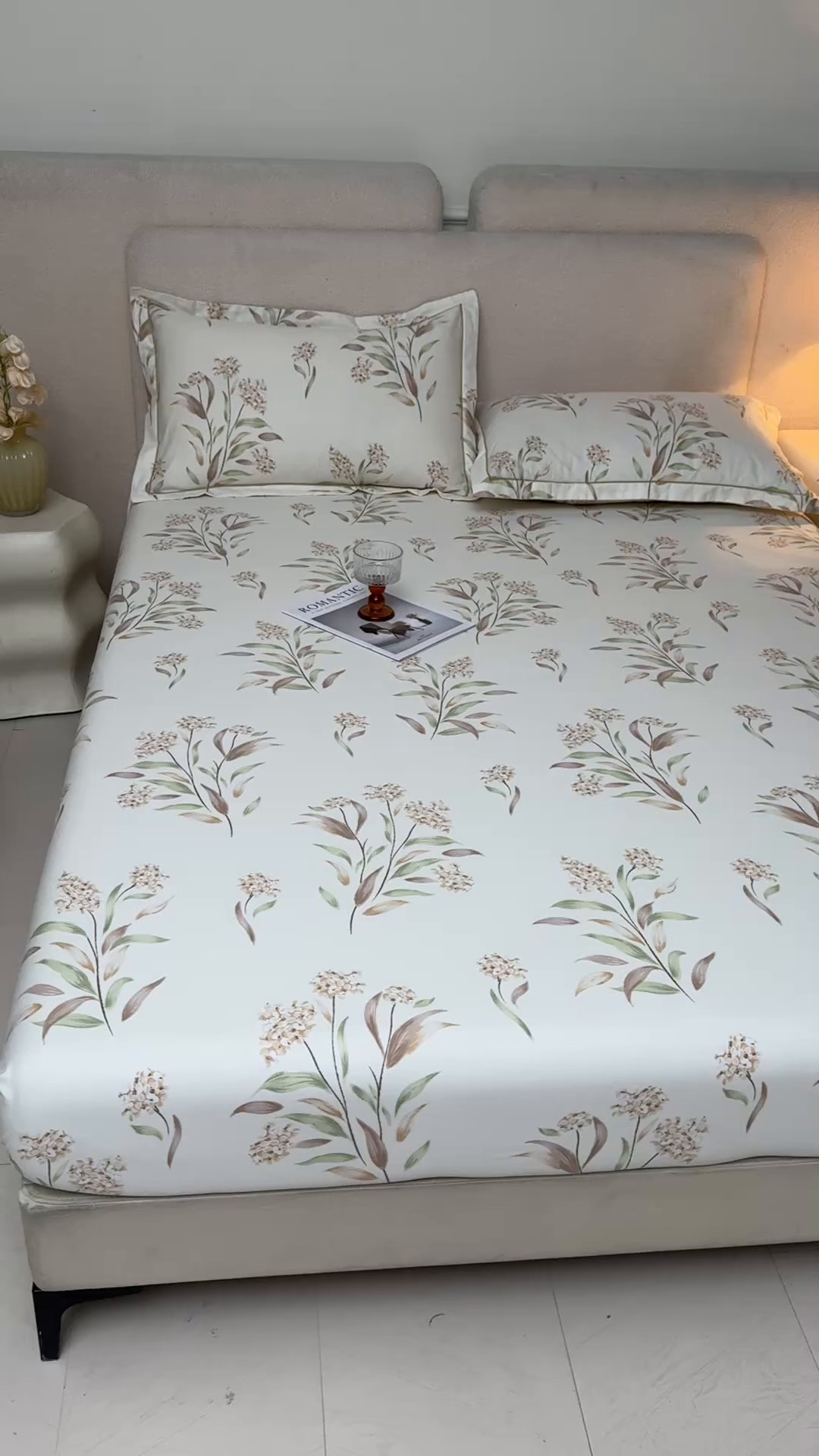 91家纺网 家纺一手货源 找家纺 名优家纺 2026新款纯色高密全棉纯棉床笠单床笠床笠单件 森野花簇-绿