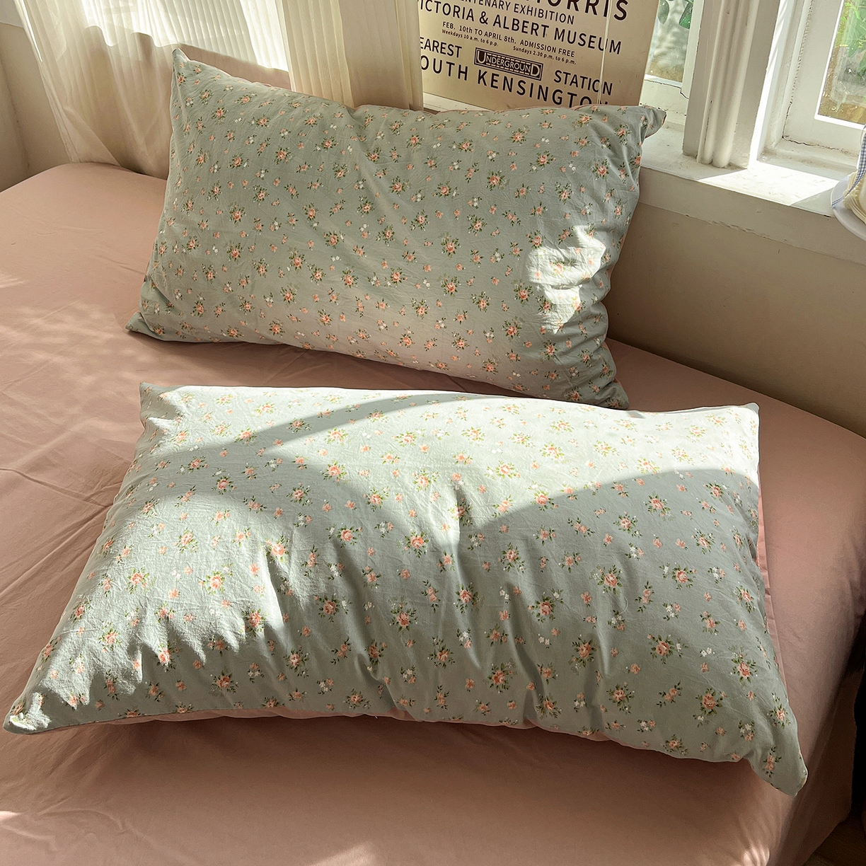 91家纺网 家纺一手货源 找家纺 水墨江南 2026新款加厚仿棉古法水洗棉小布袋款印花四件套 秘密花园