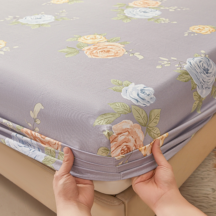 91家纺网 家纺一手货源 找家纺 名优家纺 2026新款纯色高密全棉纯棉床笠单床笠床笠单件 絮棠-灰