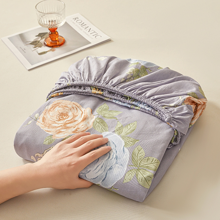 91家纺网 家纺一手货源 找家纺 名优家纺 2026新款纯色高密全棉纯棉床笠单床笠床笠单件 絮棠-灰