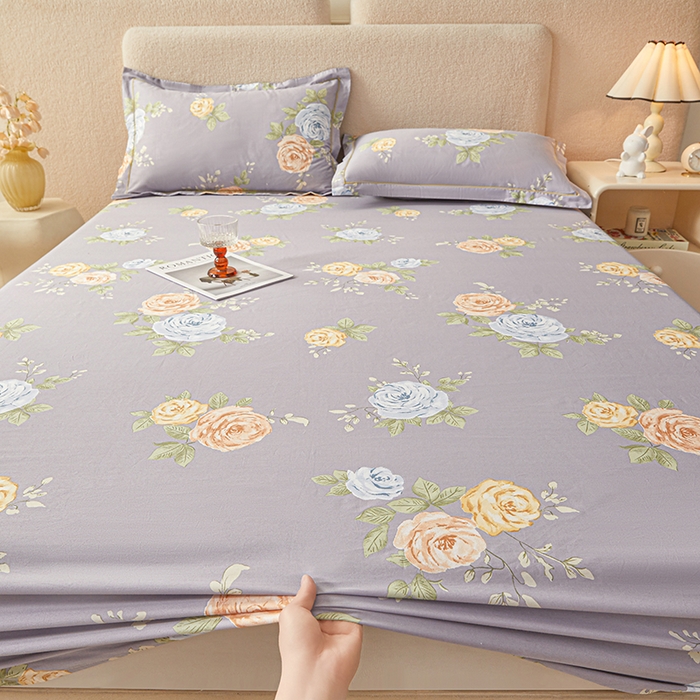 91家纺网 家纺一手货源 找家纺 名优家纺 2026新款纯色高密全棉纯棉床笠单床笠床笠单件 絮棠-灰