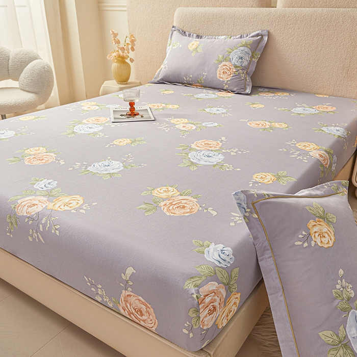 91家纺网 家纺一手货源 找家纺 名优家纺 2026新款纯色高密全棉纯棉床笠单床笠床笠单件 絮棠-灰