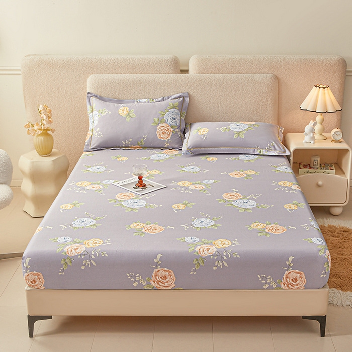 91家纺网 家纺一手货源 找家纺 名优家纺 2026新款纯色高密全棉纯棉床笠单床笠床笠单件 絮棠-灰