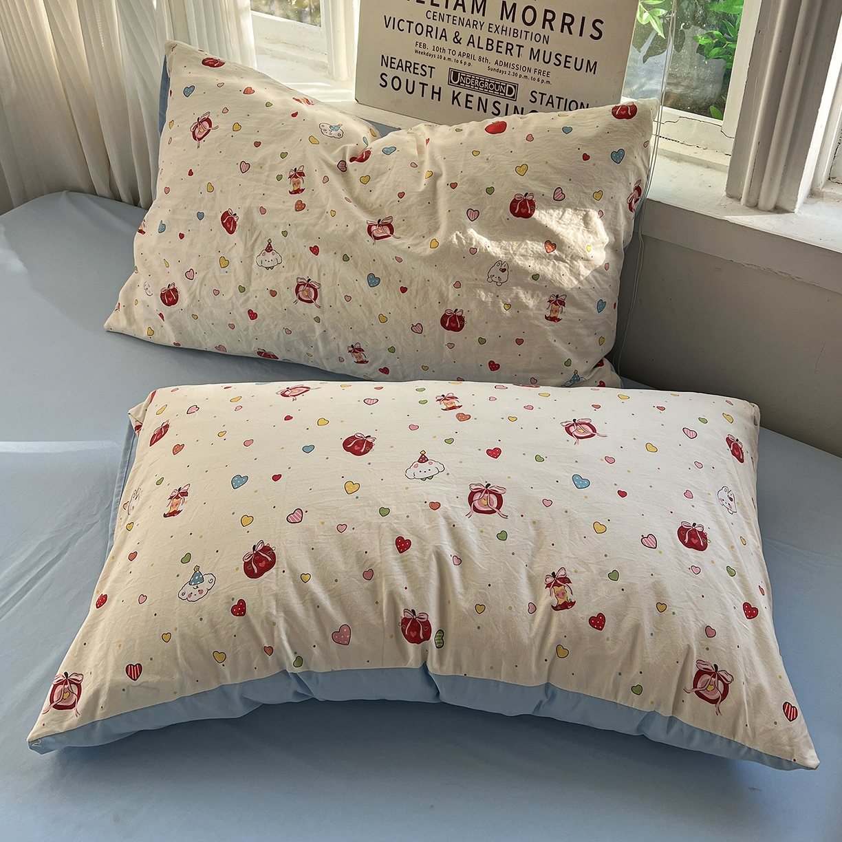 91家纺网 家纺一手货源 找家纺 水墨江南 2026新款加厚仿棉古法水洗棉小布袋款印花四件套 甜蜜纪念日